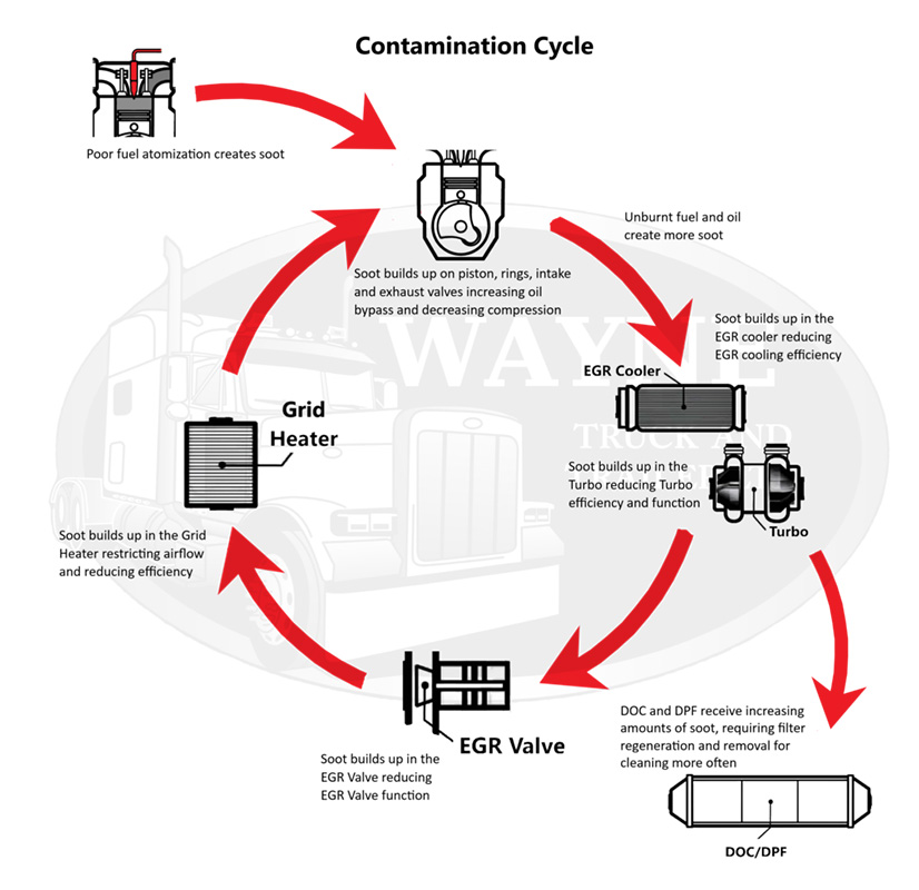 Wayne Trucking Diesel Engine Contamination Cycle